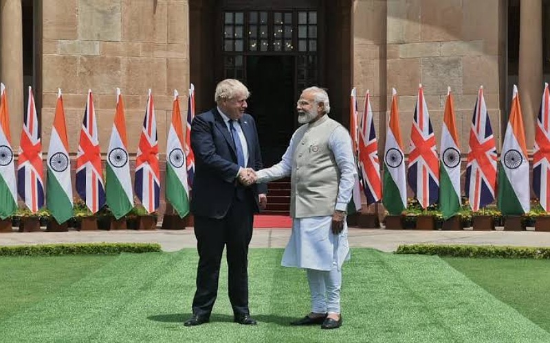 PM Modi and British Prime Minister met at Hyderabad House in New Delhi