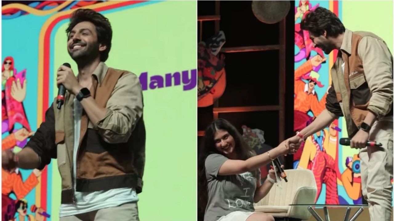 Kartik Aaryan Blushes as Fan Proposes with Heartfelt Poem; Watch Viral Video