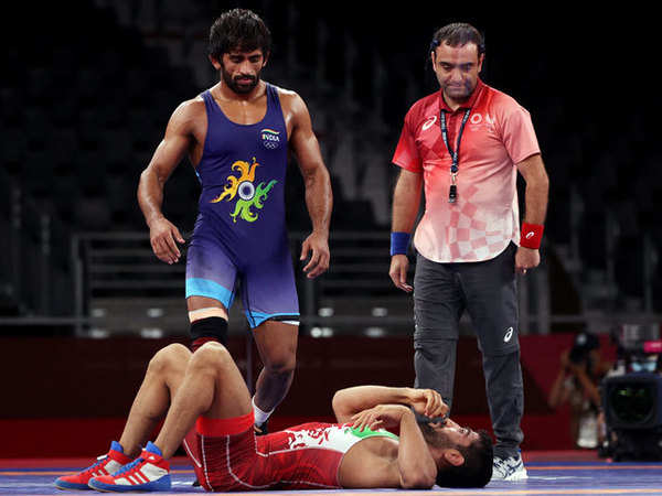 Bajrang Pines Down Iran’s Wrestler To Reach Semi Final, Will be In Action Again At 3 PM, Against Three Time World Champion Haji Aliev Of Azerbaijan