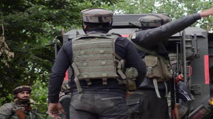 Encounter started between security forces and terrorists in Kulgam, Kashmir, around two terrorists surrounded