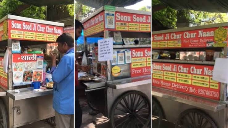 A person opened a street food stall in Delhi in the name of Sonu Sood