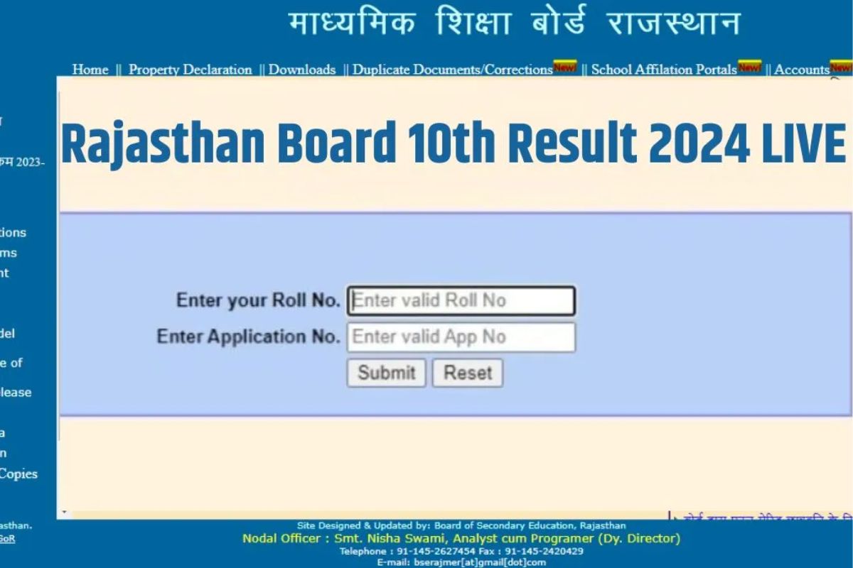 Rajasthan Board results 2024 Live RBSE Class 5th, 8th scorecard