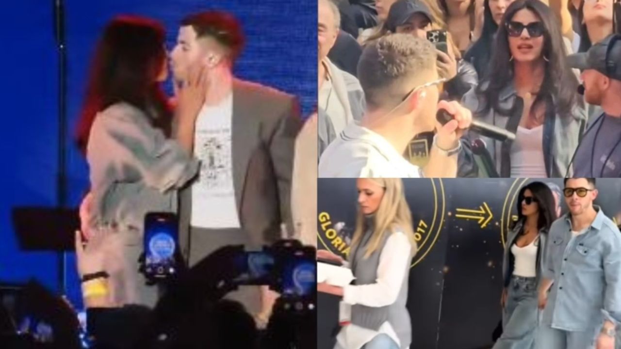 Priyanka Chopra Kisses and Hugs Nick Jonas, Cheers for Him During US Stage Performance | Watch Video