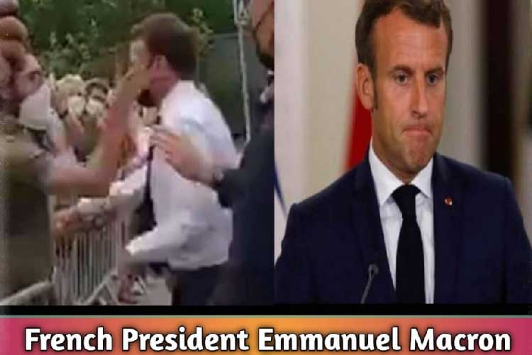 French President, Macron slapped in the face while on an official visit to South-east France