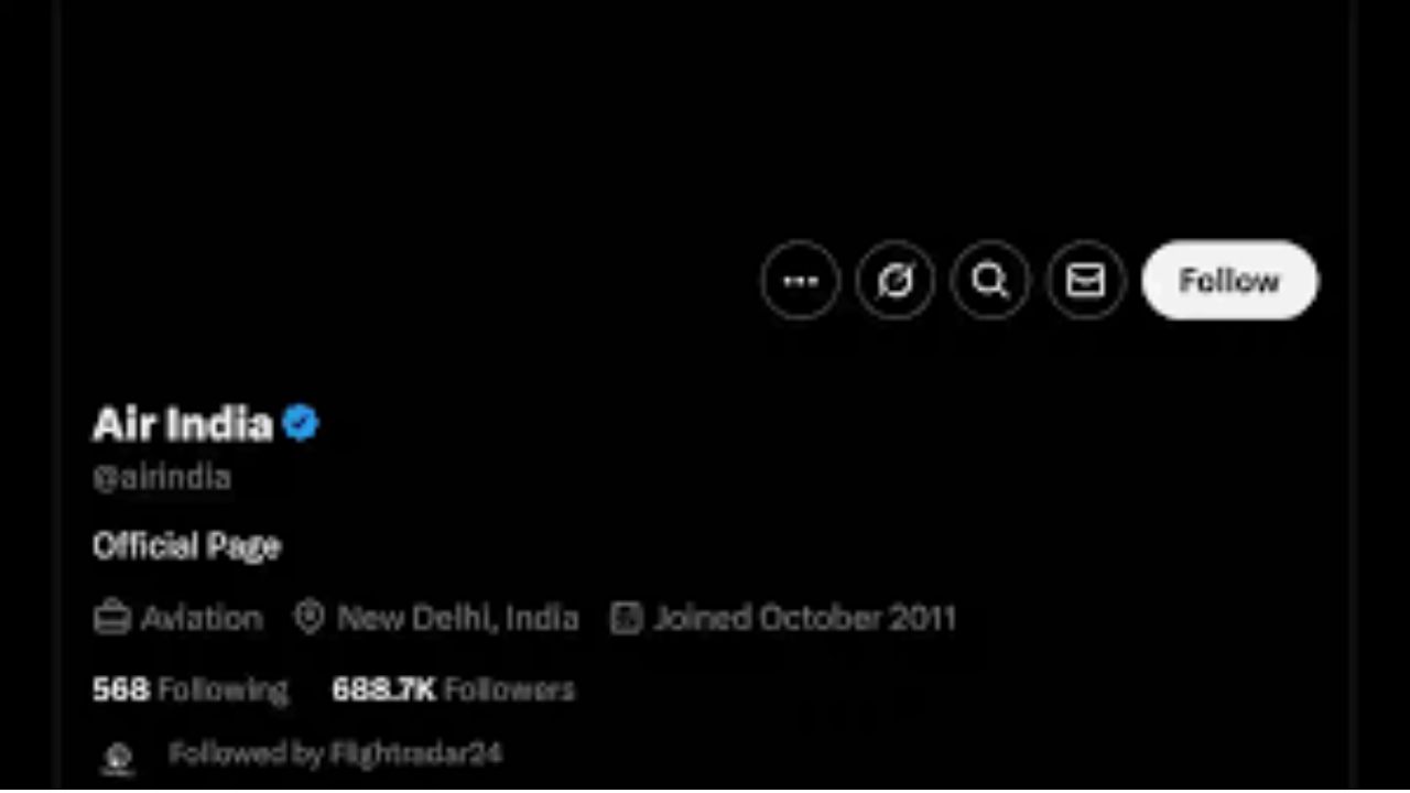 Air India Blacks Out Social Media Headers, Display Pics Following Ahmedabad Crash