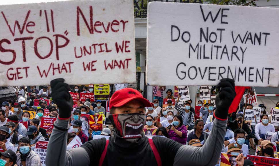 Protests Continue in Myanmar streets after more than 100 killed