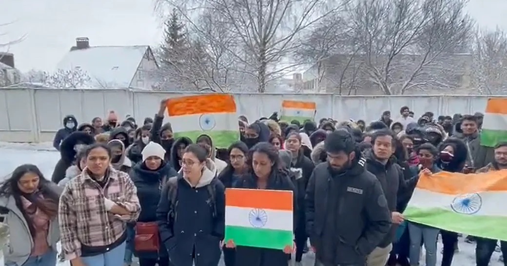 MEA asks students to stay inside after they sent SOS video from Sumy, Ukraine