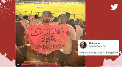 Bengaluru’s bizzare flat hunting! Man at IPL match holds poster requesting 2 BHK