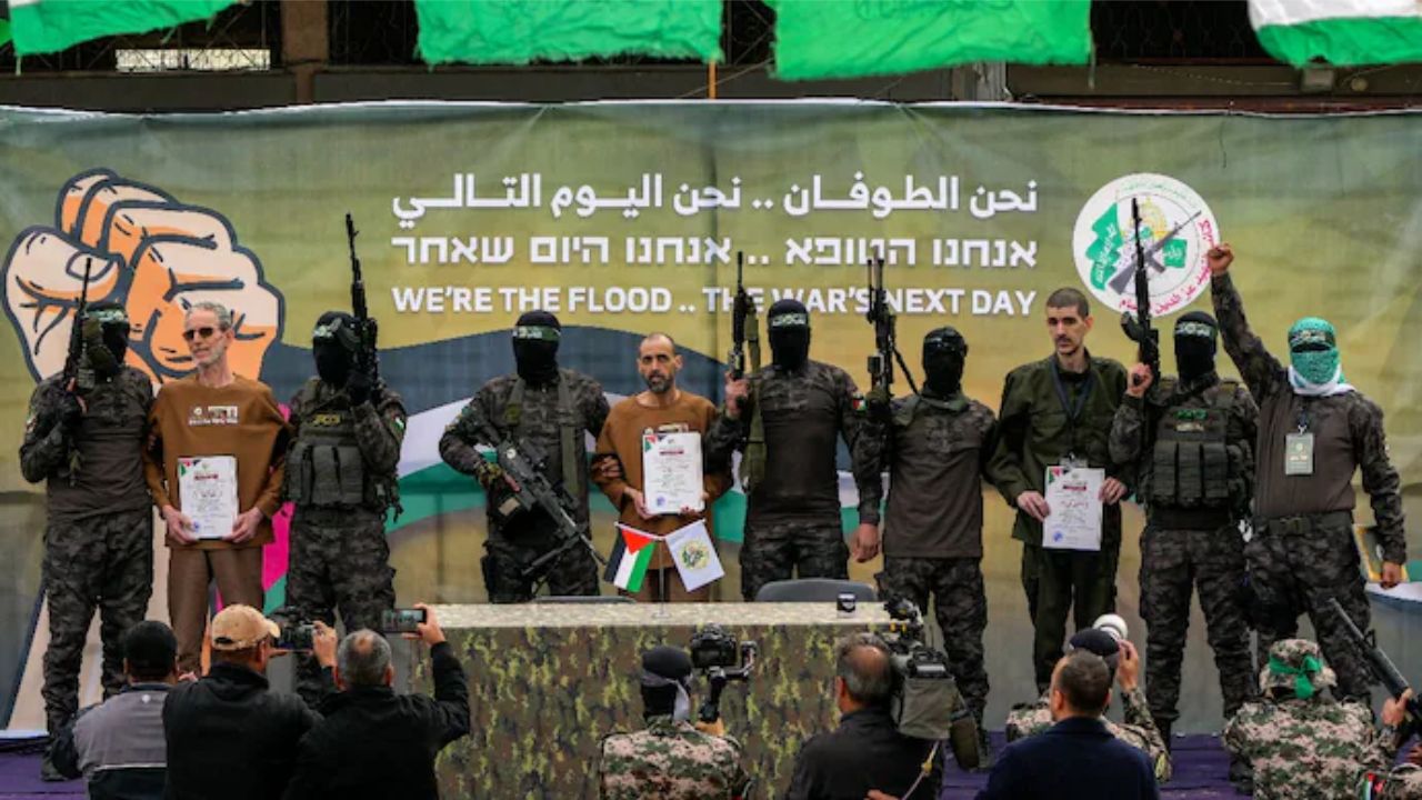 Hamas Releases 3 Israeli Hostages to Red Cross Under Gaza Ceasefire Deal