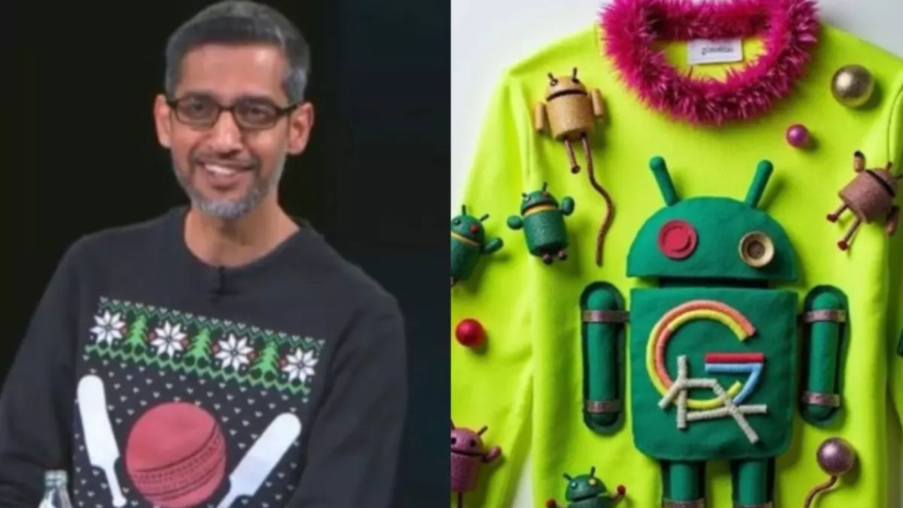 Google CEO Sundar Pichai Brings Cricket Twist to Christmas ‘Ugly Sweater’ Contest