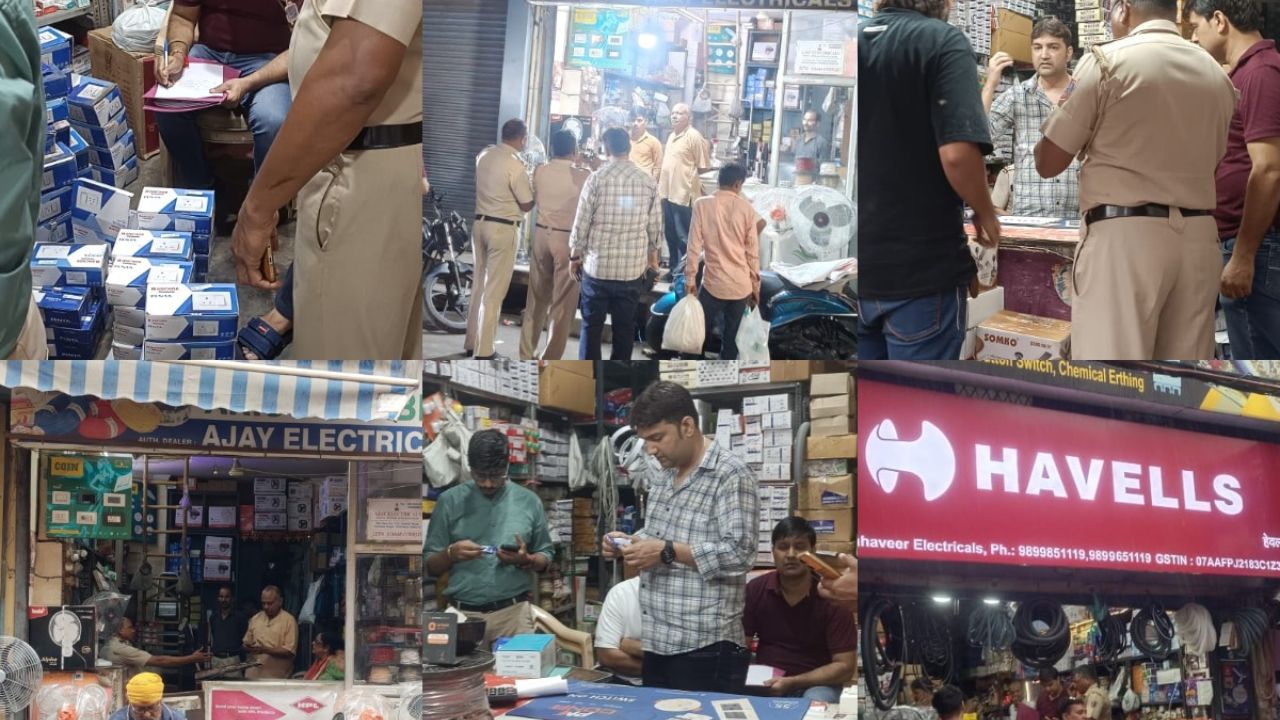 Ideal IPR Protection Pvt. Ltd and Delhi Police Conducted Anchor Panasonic Raid in Shahdara on Three shops