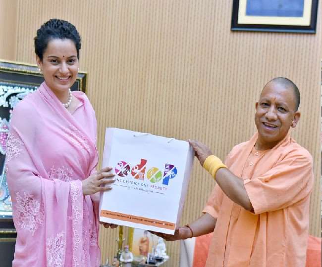 Film actress Kangana Ranaut met CM Yogi Adityanath at his residence, shares pictures 