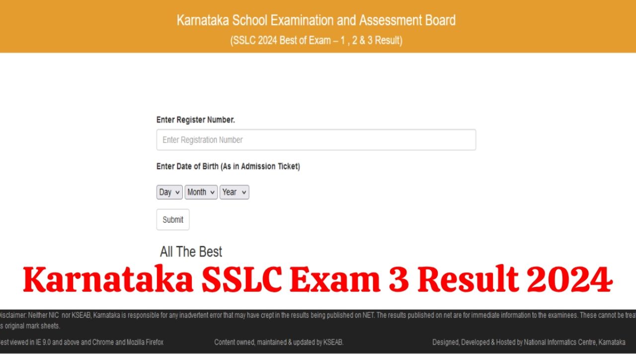 Karnataka SSLC Exam 3 Results 2024 Declared How to Check Your 10th