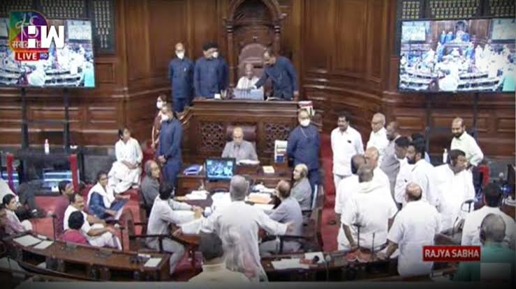 Three more opposition MPs suspended from Rajya Sabha, so far a total of 27 MPs have been suspended
