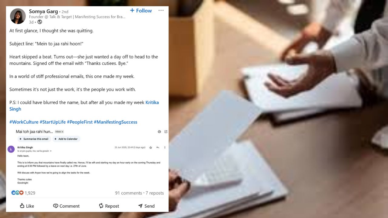 ‘Main To Ja Rahi Hoon’: Woman’s Leave Email Scares CEO, Wins Internet with Humor