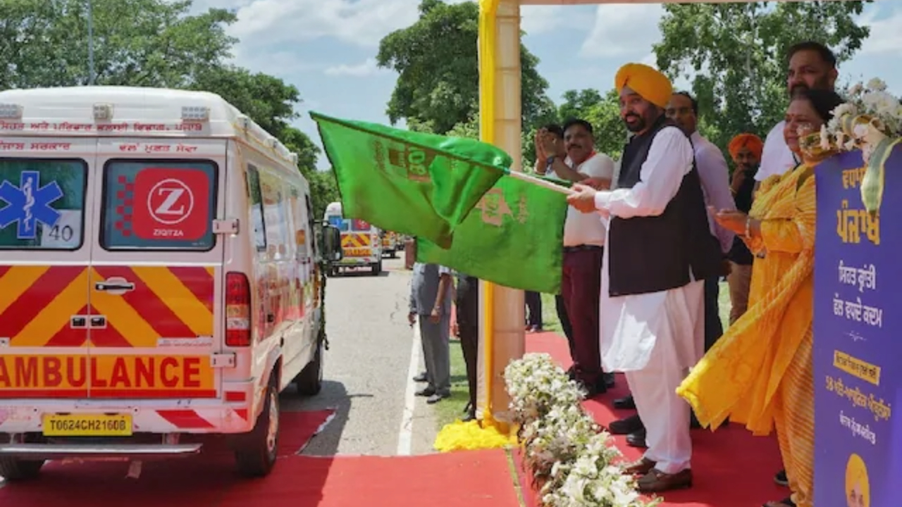 Punjab CM Bhagwant Mann Launches Hi-Tech Ambulances with Real-Time Tracking