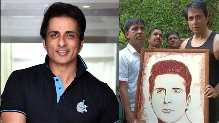 Sonu Sood: Fan made a painting of Sonu Sood with blood, the actor tweeted