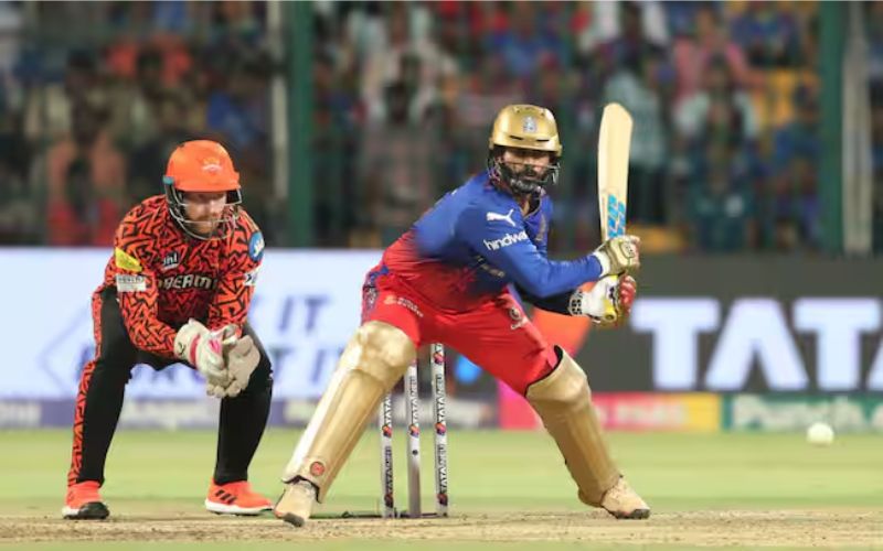 Dinesh Karthik Launches Monstrous 108m Six in RCB vs SRH IPL 2024