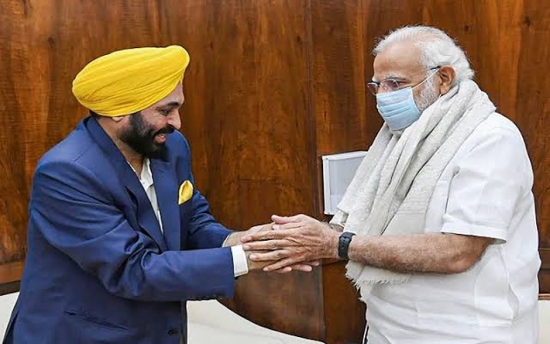 CM Bhagwant Mann met PM Narendra Modi
