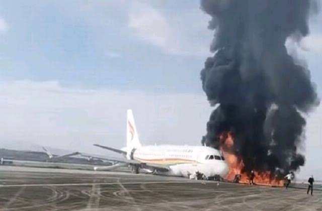 Tibet Airlines plane skids off runway in China, 40 injured in fire