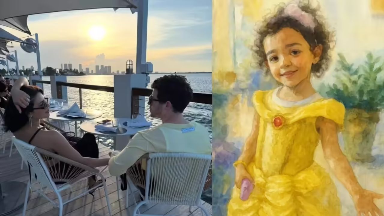 Malti Sketches Mid-Flight Before Vacation with Priyanka Chopra & Nick Jonas; Her Adorable Painting Steals the Show