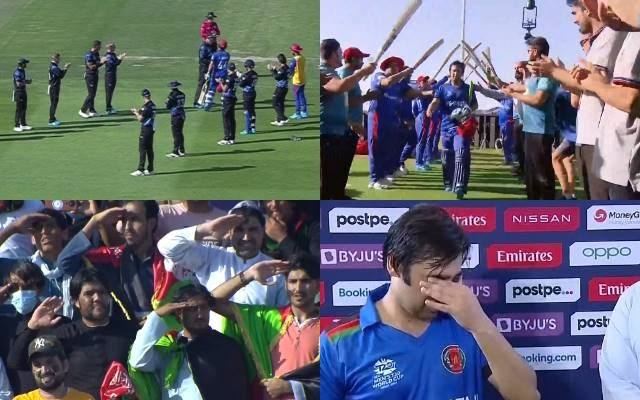 T20 World Cup: In his farewell match, Afghanistan player Asghar Afghan gets guard of honour from Namibia.