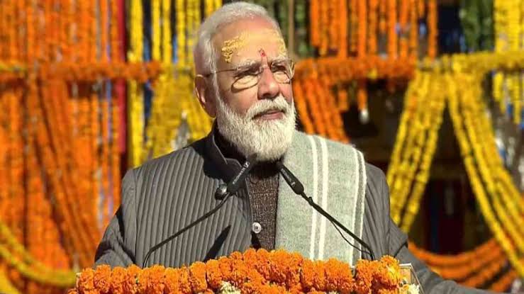 PM Narendra Modi arrives at Dehradun airport to offer prayers at Kedarnath Temple.