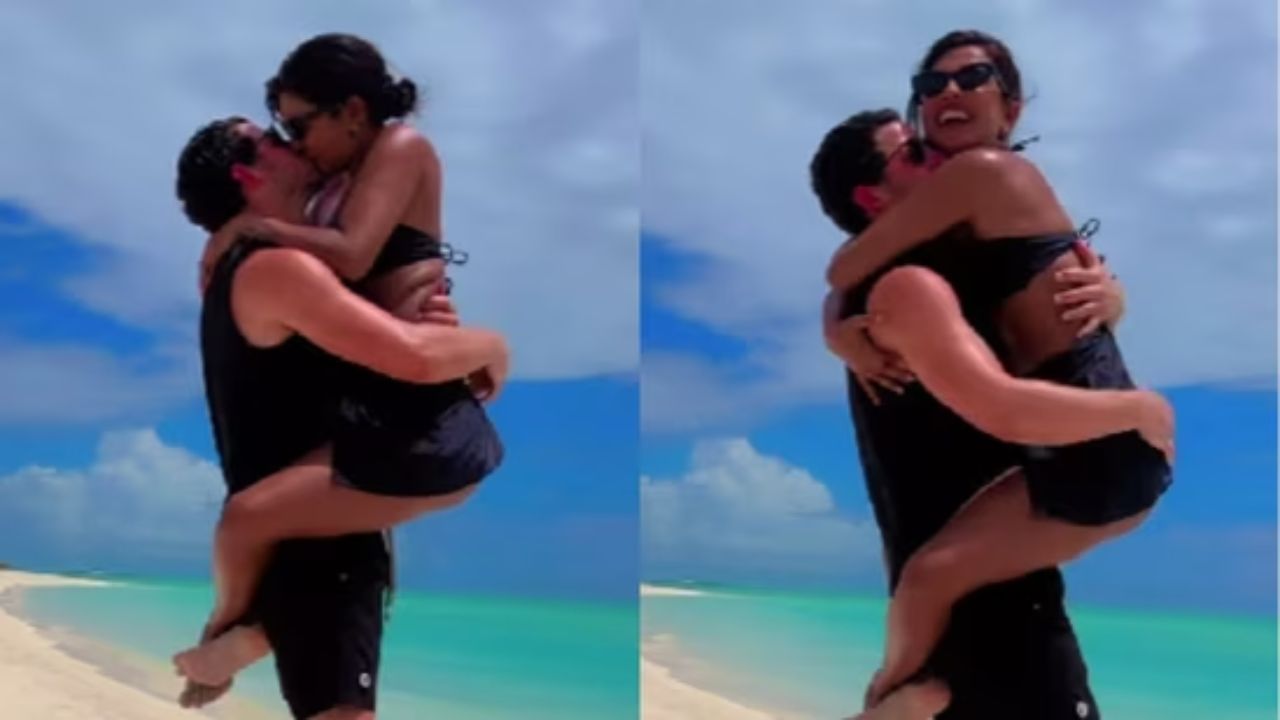 Priyanka Chopra Runs Into Nick Jonas' Arms, Shares Passionate Kiss - Fans Call t True Love'