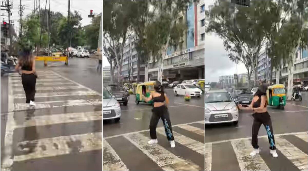 Instagram influencer of Indore dances at a traffic signal