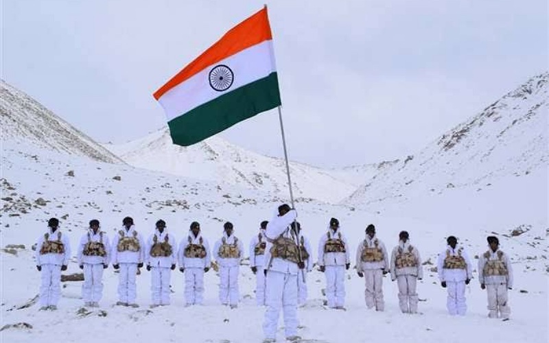 ITBP jawans hoisted the flag in minus 40°C