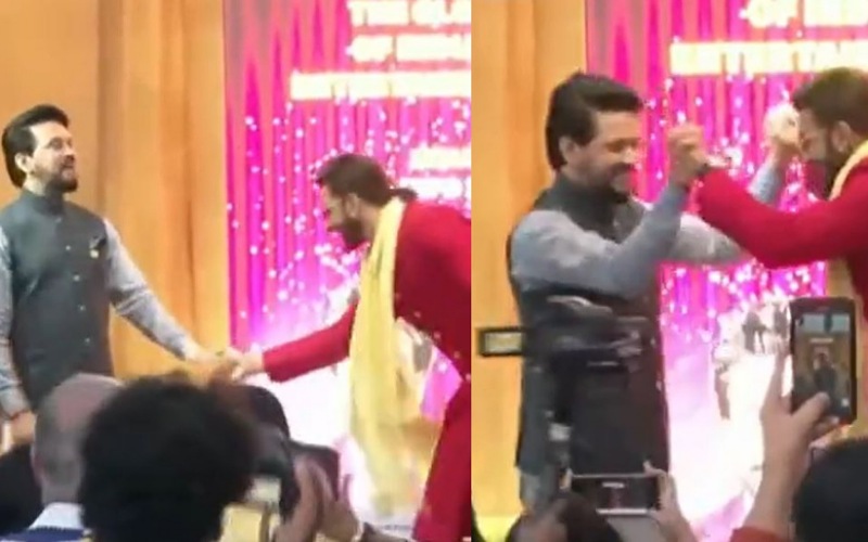 Ranveer Singh dances with Union Minister Anurag Thakur
