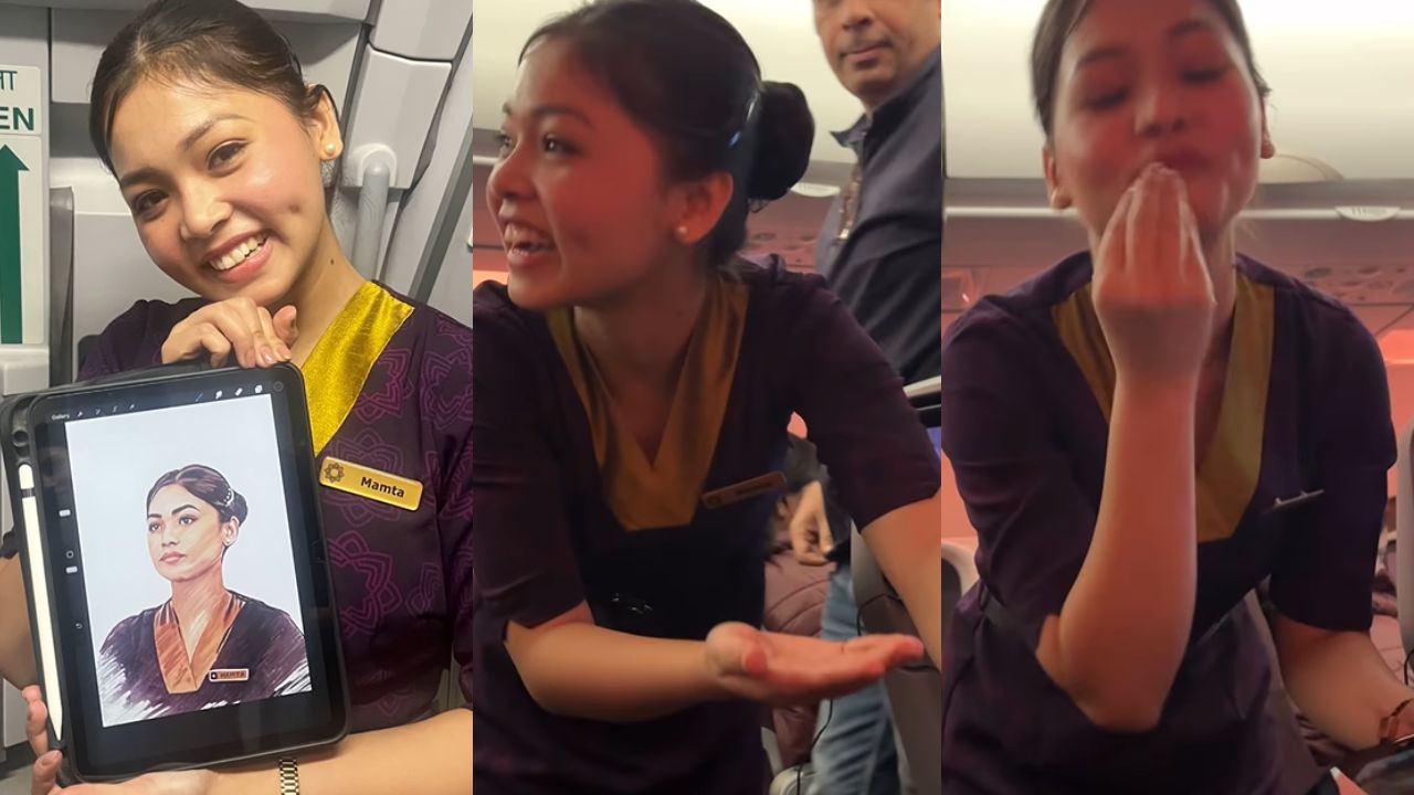 Flight Attendant Moved to Tears After Artist Sketches Her Mid-Flight: ‘Made Me Feel Worthy’
