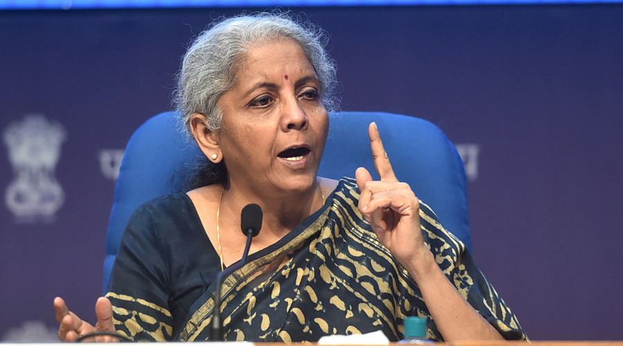 Union Finance Minister Nirmala Sitharaman chairs the 48th meeting of the GST Council via virtual mode, in Delhi