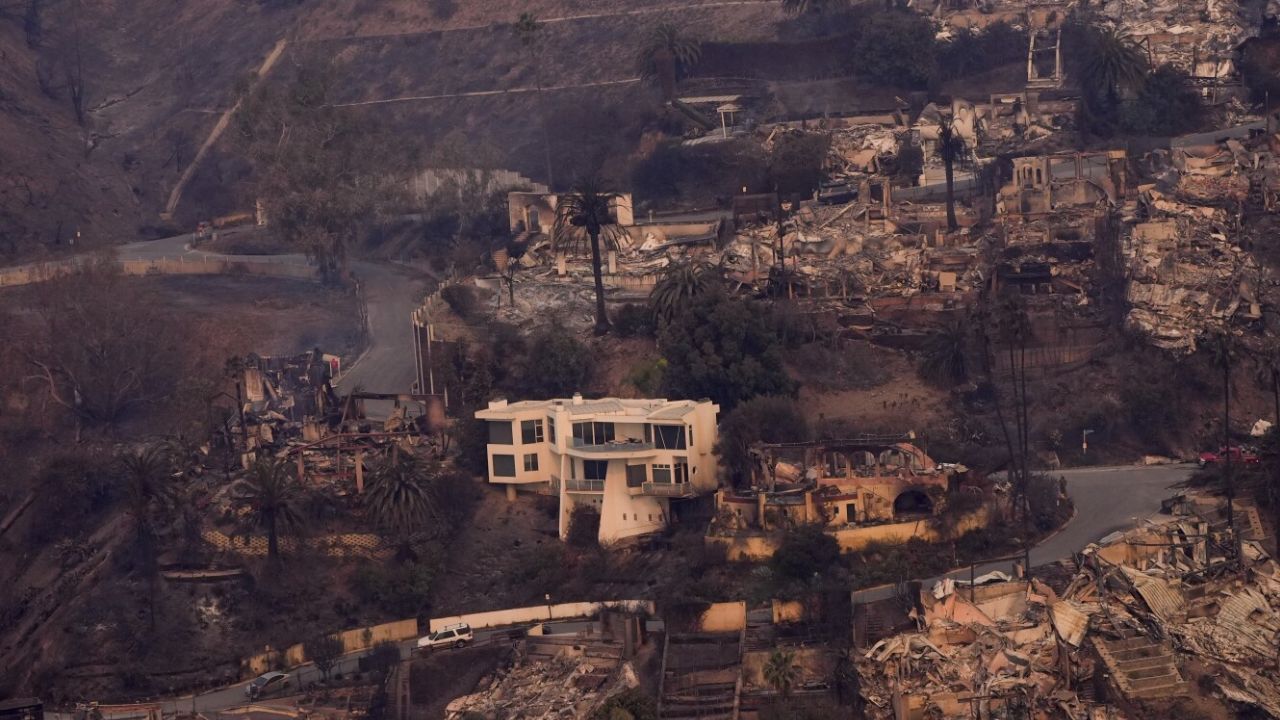 California Wildfires Aftermath: Aerial Views Reveal Charred Homes and Bombed-Like Localities