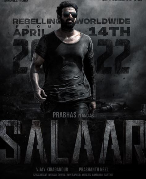 Prabhas-starrer blockbuster 'Salaar' to release on 14 April 2022