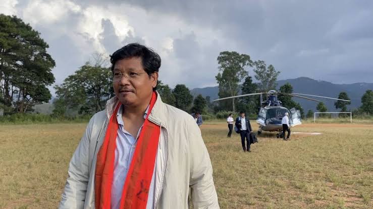 Emergency landing of Meghalaya Chief Minister Conrad Sangma's helicopter due to bad weather