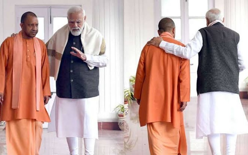 CM Yogi will meet PM Modi today for the formation of the new cabinet