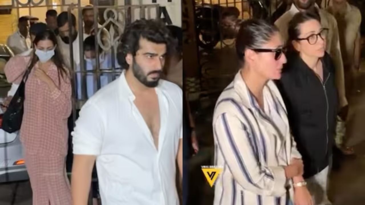 Devastated Malaika Arora Leaves Father’s Home with Arjun Kapoor; Kareena and Karisma Comfort Her | Watch