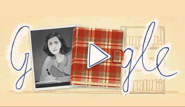 Google Honors Anne Frank through Doodle Slideshow, Celebrates 75th anniversary of the publication of 'The Diary of a Young Girl'