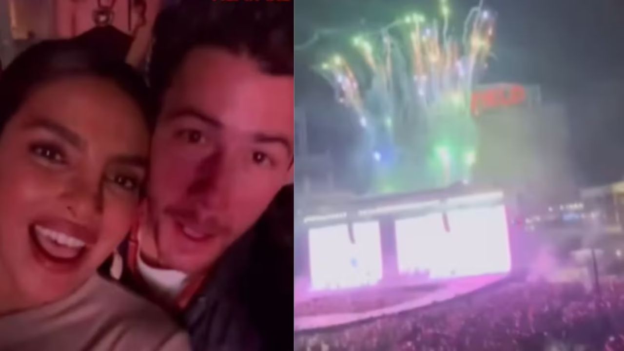 Priyanka Chopra & Nick Jonas Sing Daughter Malti’s Favourite Song “APT” at BLACKPINK Concert in New York