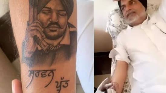 Father gave a special tribute to Sidhu Musewala, got his son's face tattooed on his hand
