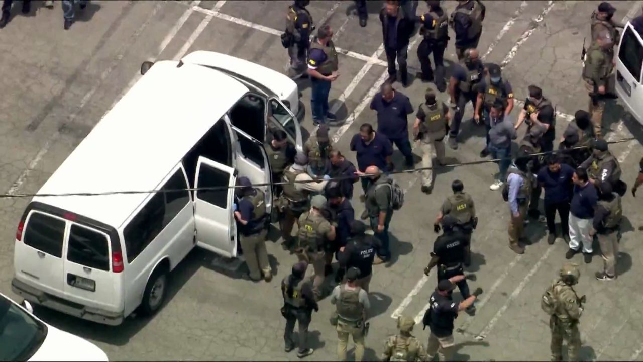 Protesters Clash with Los Angeles Police After 44 Arrested in ICE Raids | Photos & Videos