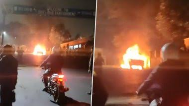 Violence again in Shillong, police vehicles torched, petrol bombs hurled