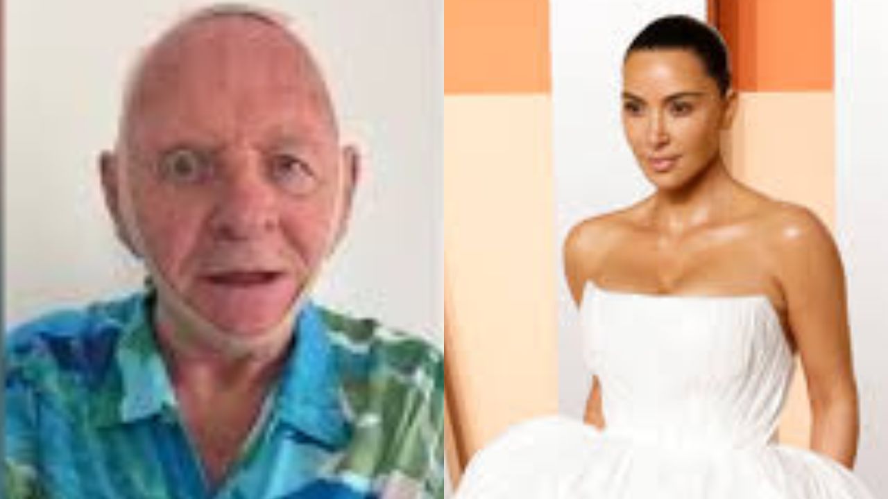 Anthony Hopkins Channels Hannibal Lecter Wearing SKIMS Face Wrap; Kim Kardashian ‘Screaming’ in Response