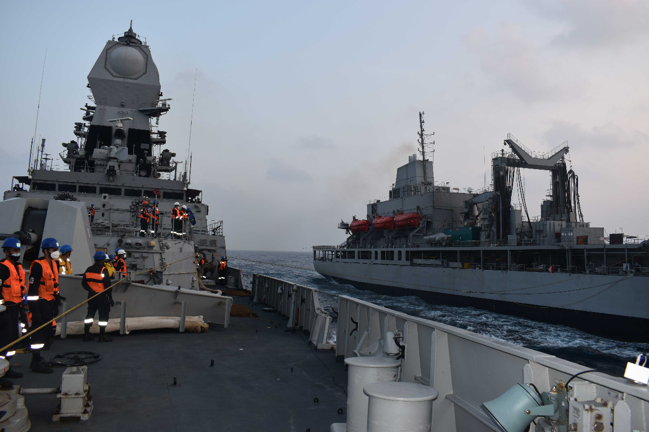 Indian Navy conducts a joint maritime exercise Paschim Lehar