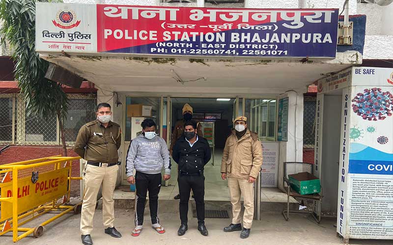 North-East district Police nabbed two youngsters who impersonated as police personnel, robbed truck driver