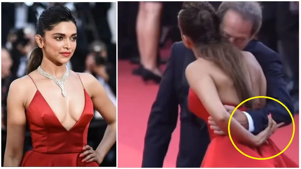Viral Video - Crazy Man KISS and Hug Deepika Padukone at Red Carpet Cannes Watch Video
