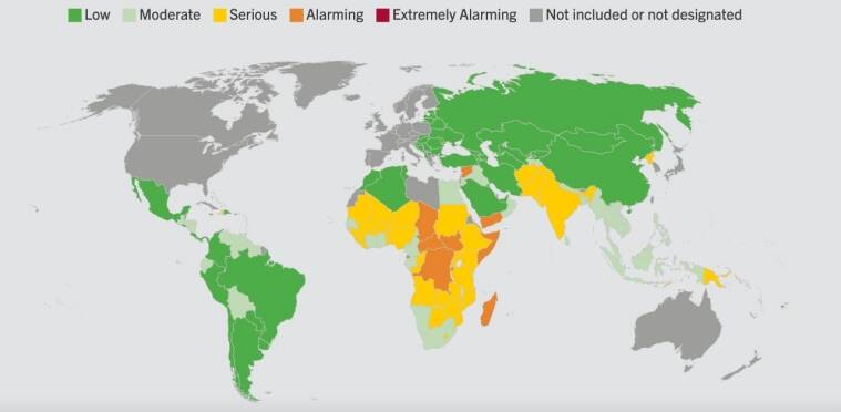India ranks 107th out of 121 countries on Global Hunger Index, More Backward Than Pakistan in Terms Of Hunger