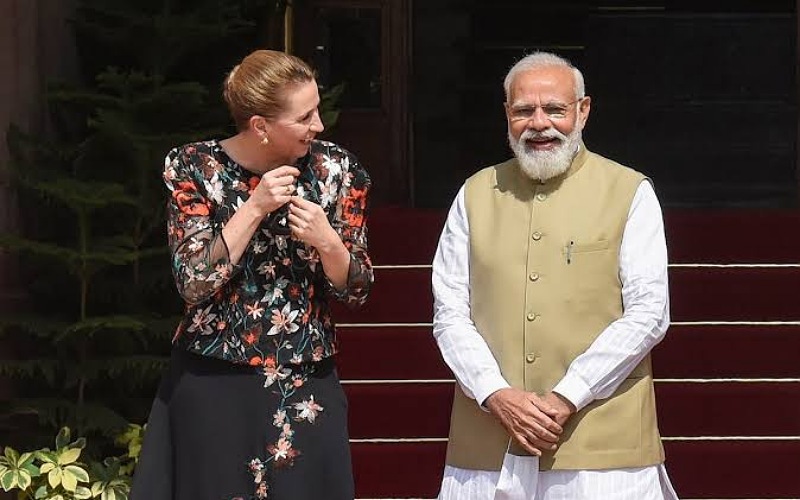 PM Narendra Modi welcomed in Denmark by Prime Minister Fredriksson