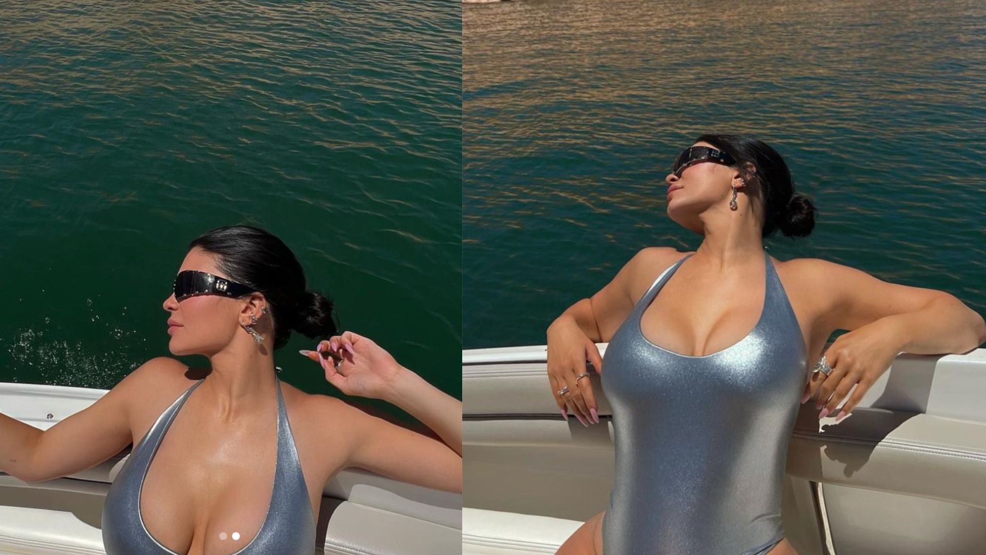 Wondering How to Rock a Silver Swimsuit this Summer, Let Kylie Teach You How ?
